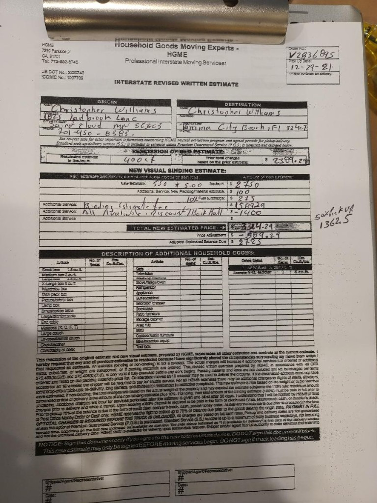 Photo by Chris Williams of Household Goods Moving Experts - Large