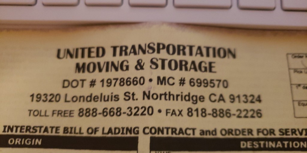 Photo by Maria Guerrero of United Transportation Moving & Storage - Large