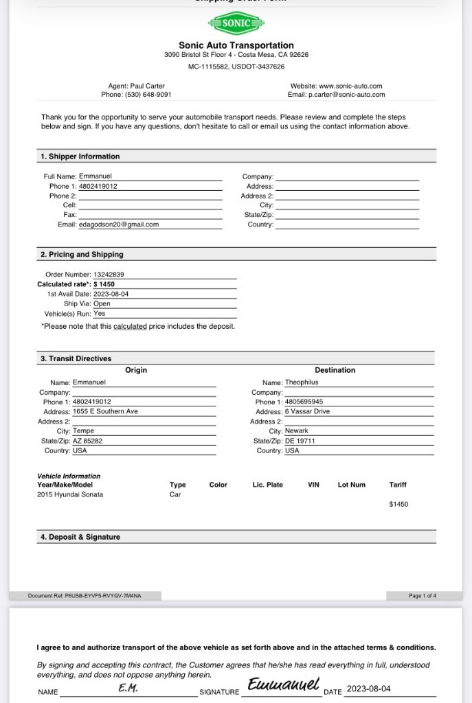 Second photo by Theophilus Annan of Sonic auto transport - Large