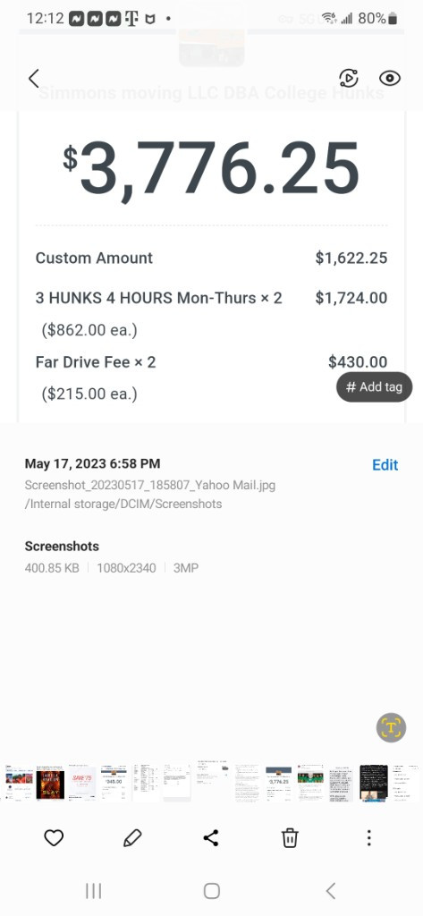 Second photo by Angela Ramsey of College Hunks Hauling Junk & Moving - Large