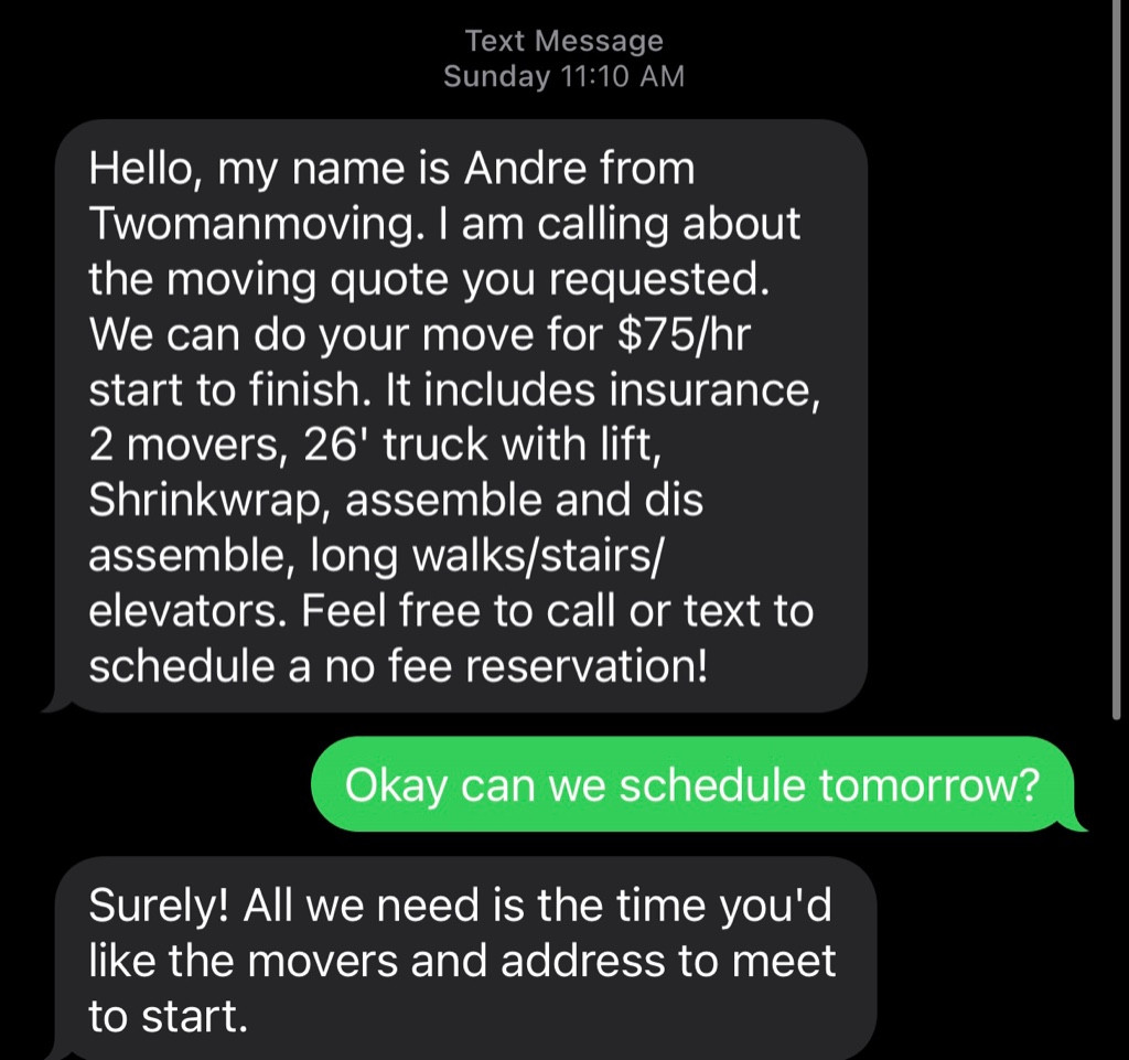 Photo by Carina Mancebo of Two Man Moving LLC - Large