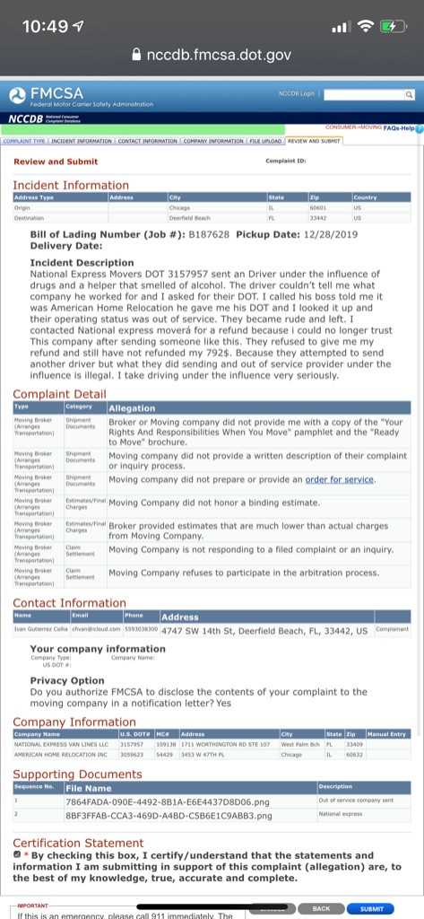 Second photo by Ivan Collia of National Express Vanlines - Large