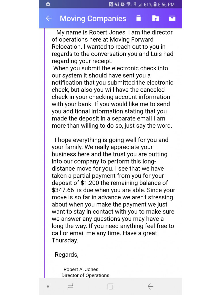 Second photo by Maranda Sweethain of Moving Forward Relocation - Large