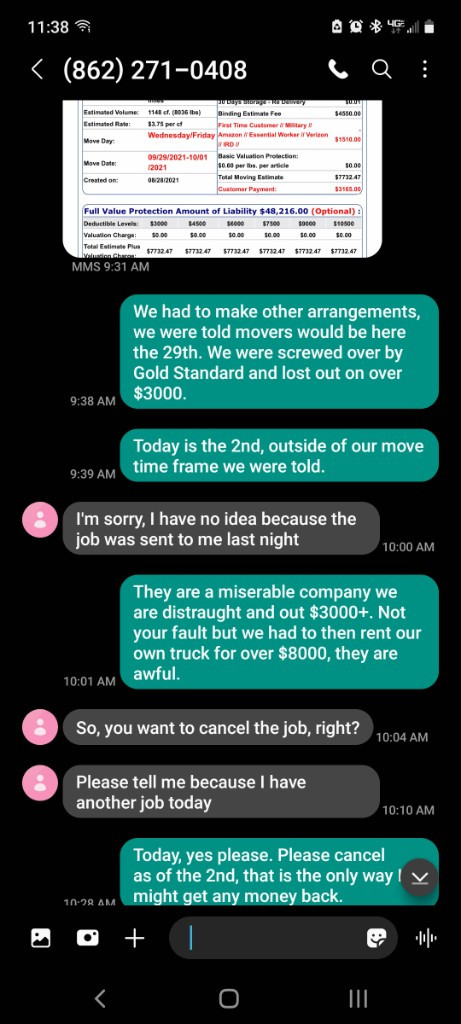 Second photo by Marlena Close of Gold Standard Moving and Storage LLC - Large