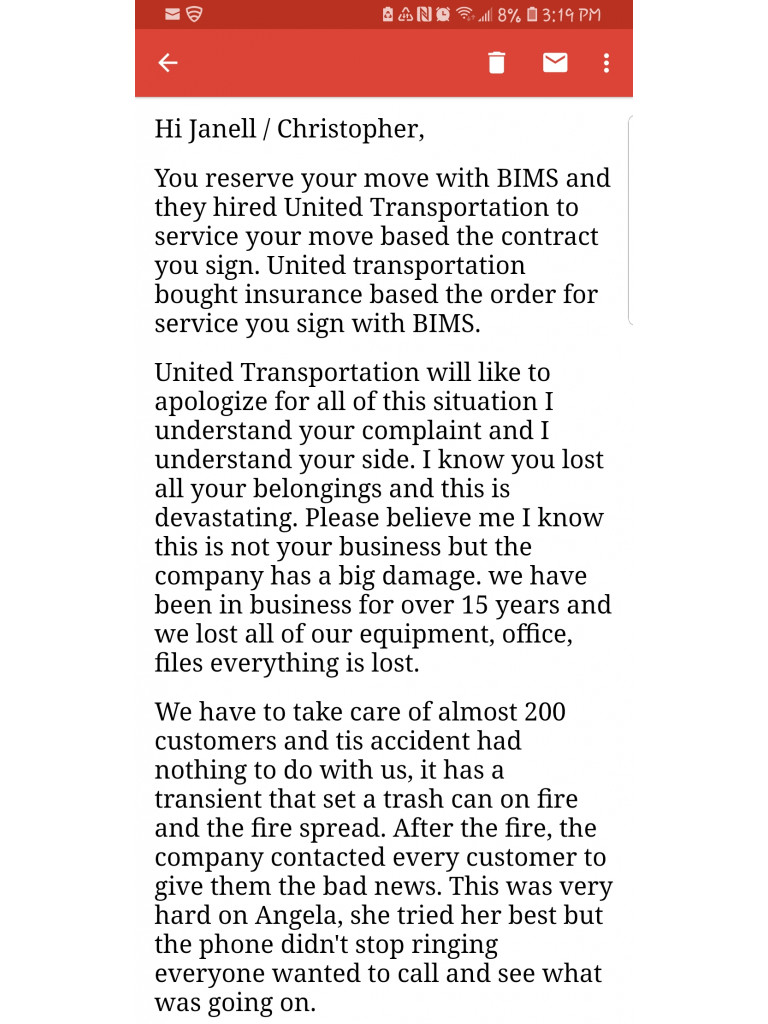 Photo by Janell Schindler of United Transportation Moving & Storage - Large