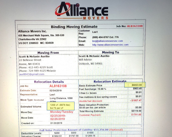 Photo by Melanie Aurilio of Alliance Movers Inc. - Large