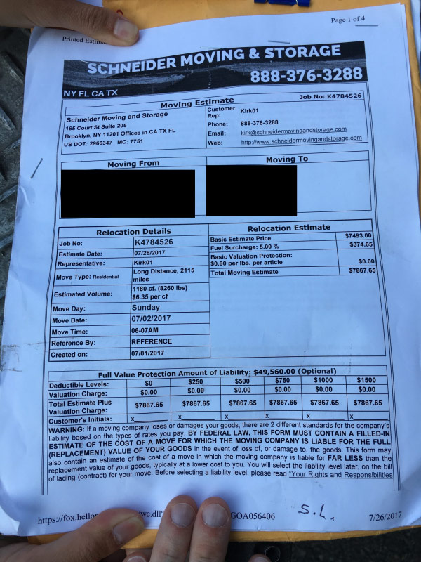 Photo by Jonathan Figg of Schneider Moving and Storage - Large