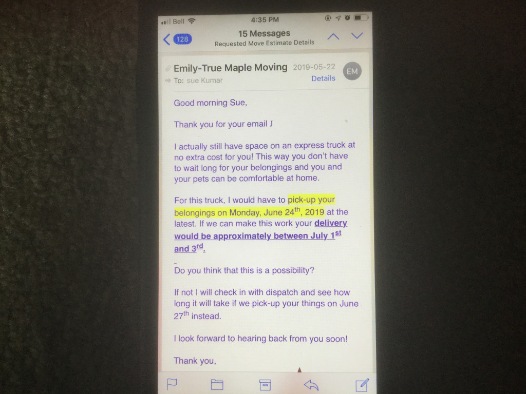 Photo by Sue Kumar of True Maple Moving - Large