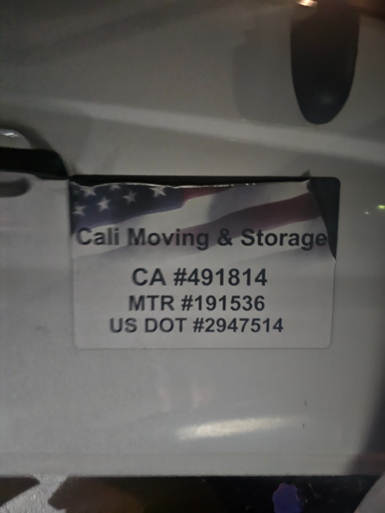 Second photo by Ursula Williams of Cali Moving and Storage Corp - Large