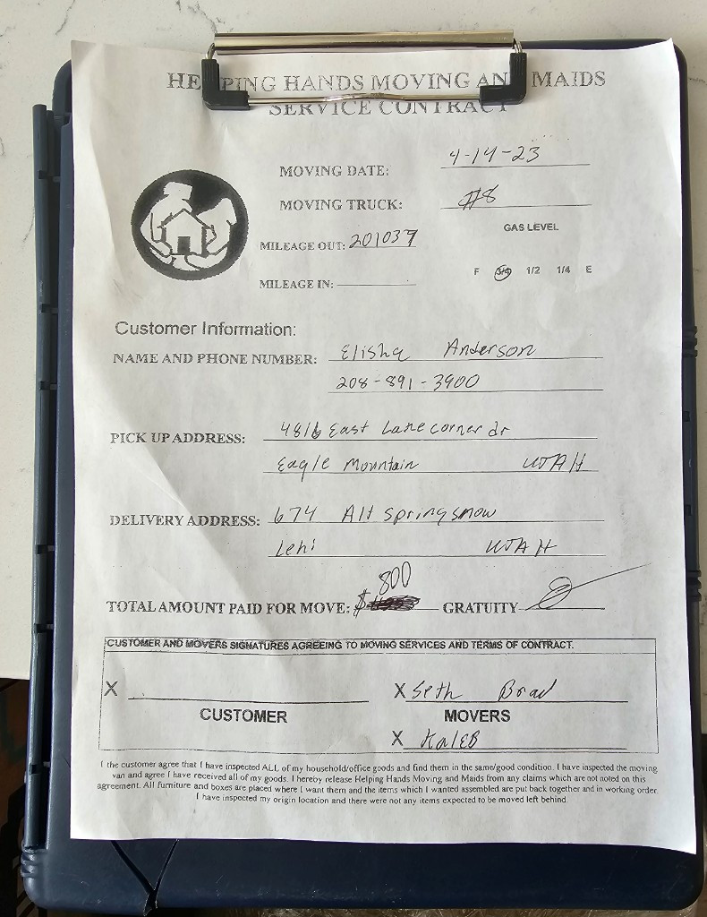 Second photo by Elisha Anderson of Helping Hands Moving And Maids LLC - Large