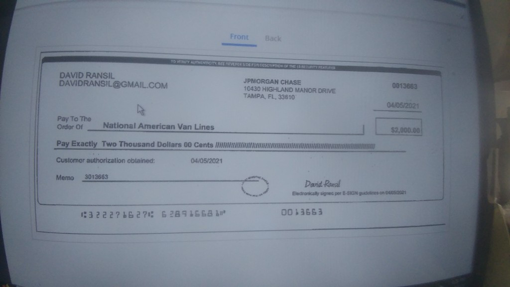 Second photo by David Ransil of National American Van Lines - Large