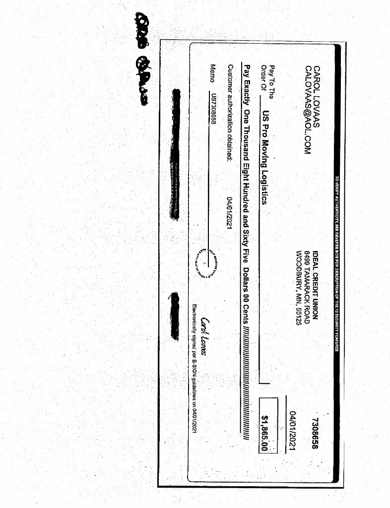 Photo by Carol Lovaas of US Pro Moving and Logistics LLC - Large