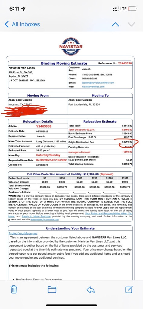 Photo by Jean Paul Garzon of Navistar Van Lines LLC - Large