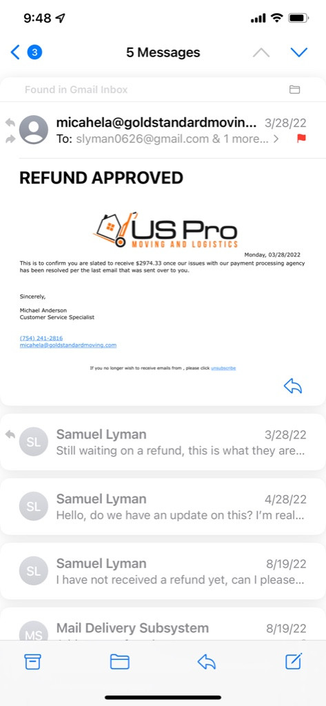 Photo by Samuel Lyman of Gold Standard Moving and Storage LLC - Large