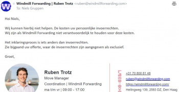 Thumbnail photo by Niels Gruppen of Windmill Forwarding