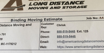 Thumbnail photo by Cindy Hartzell of American Long Distance Moving and Storage