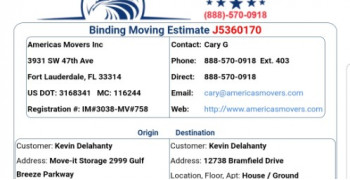 Thumbnail photo by Jennifer Nieves of Americas Movers Inc.