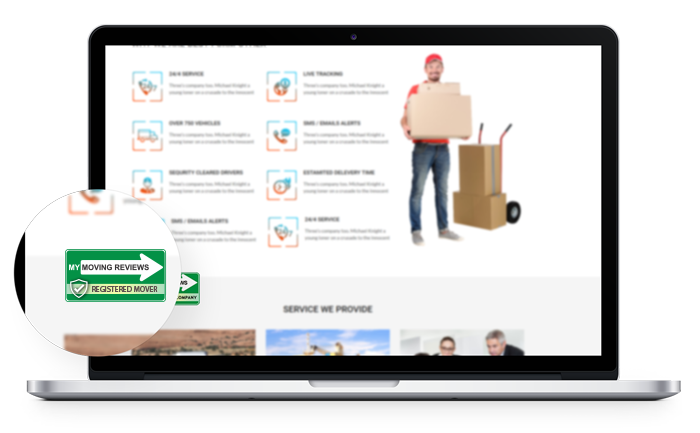 MoveAdvisor registered mover badge displayed on desktop and mobile devices