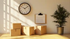 Packing schedule for moving home
