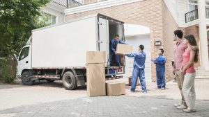 Three men and a moving truck